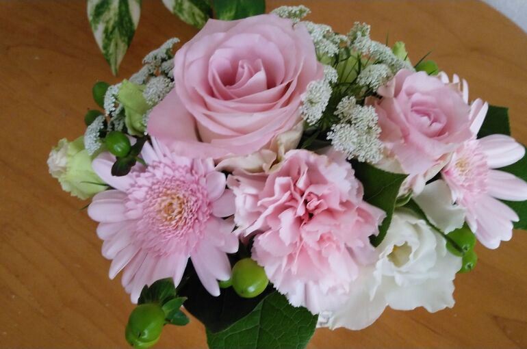 ピンクの花束